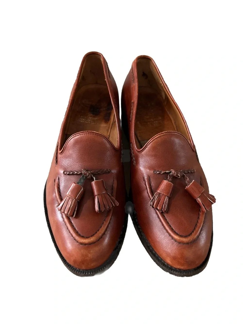 Church’s Men’s Cognac Leather Loafers with Tassel Size 8.5 Made In England